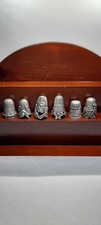 6 COLLECTABLE PEWTER REPLICA SPANISH ANTIQUES THIMBLES BY TREVOR POWER, AUG 1988