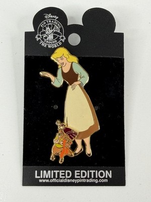 Disney Pin Mickey's Super Star Trading Team Cinderella Rags w/ Jaq & Gus 2003 