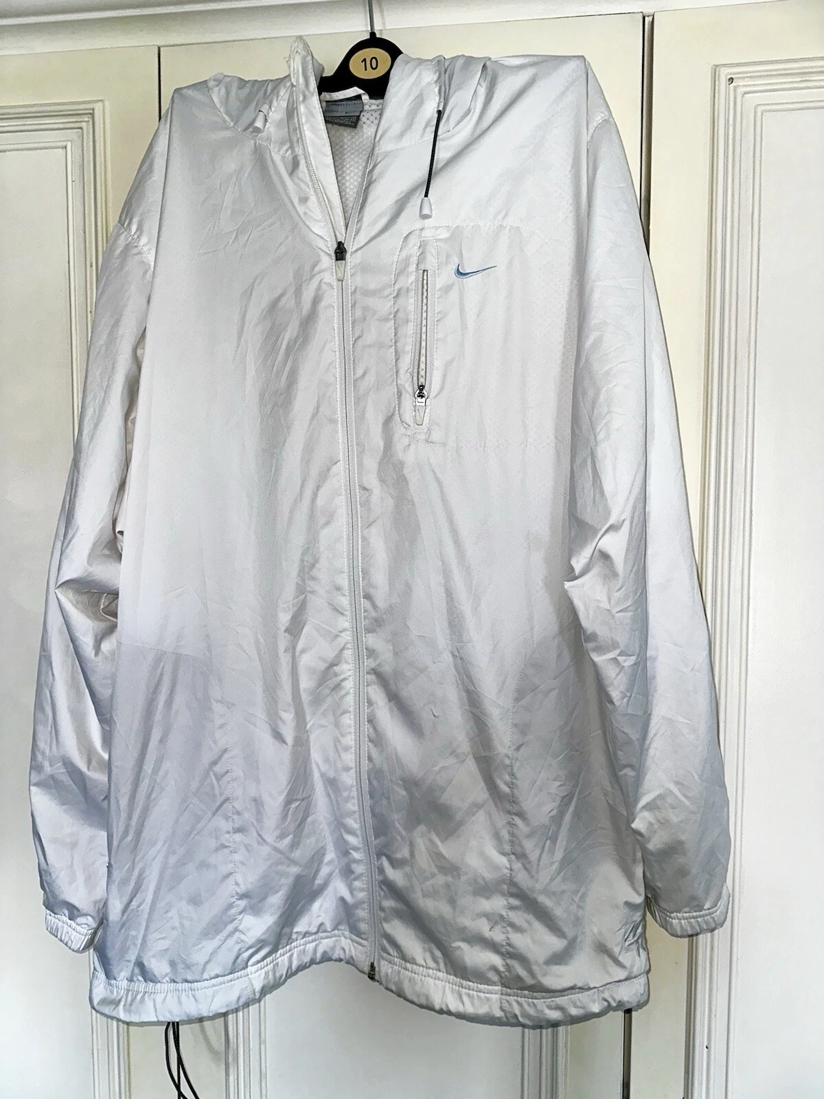 Vintage Nike White Hooded Raincoat 2004