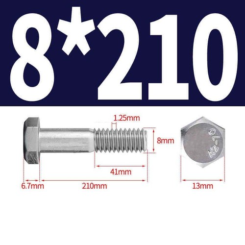 M6 M8 M10 M12 Part Threaded Hexagon Head Bolts Hex Screws A2-70 Stainless Steel - Picture 45 of 107