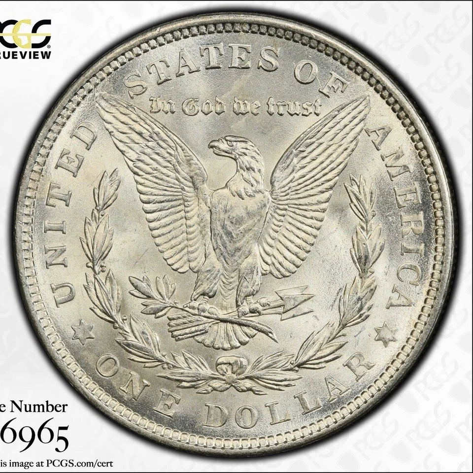 PCGS MS-63! 1921 MORGAN DOLLAR ERROR STRUCK THROUGH OBVERSE ON HAIR - Image 2 of 3