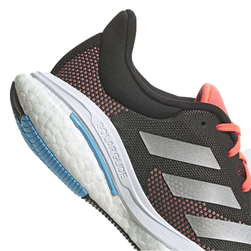 Adidas US 13 Men's  Black Orange White Blue Run Comfort Solarglide 5  H01162 New thumbnail 21