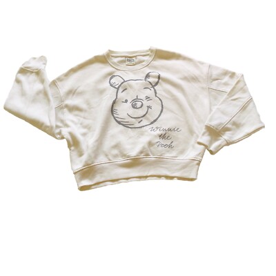 Disney Winnie The Pooh Womens Jumper White Size Medium