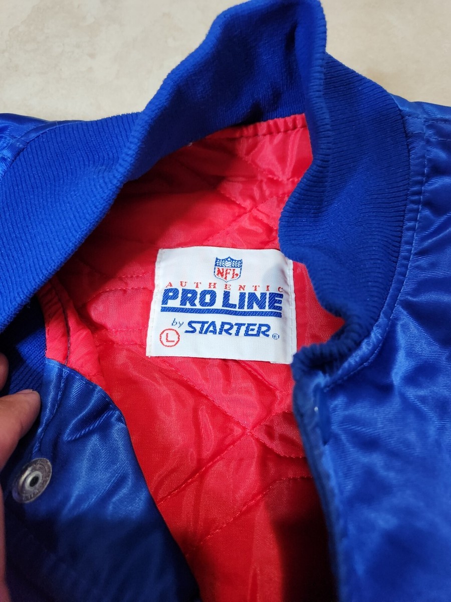 Starter NFL Giants ジャケット Lサイズ 90's STARTER “NFL New York Giants” 中綿入り フード ナイロン