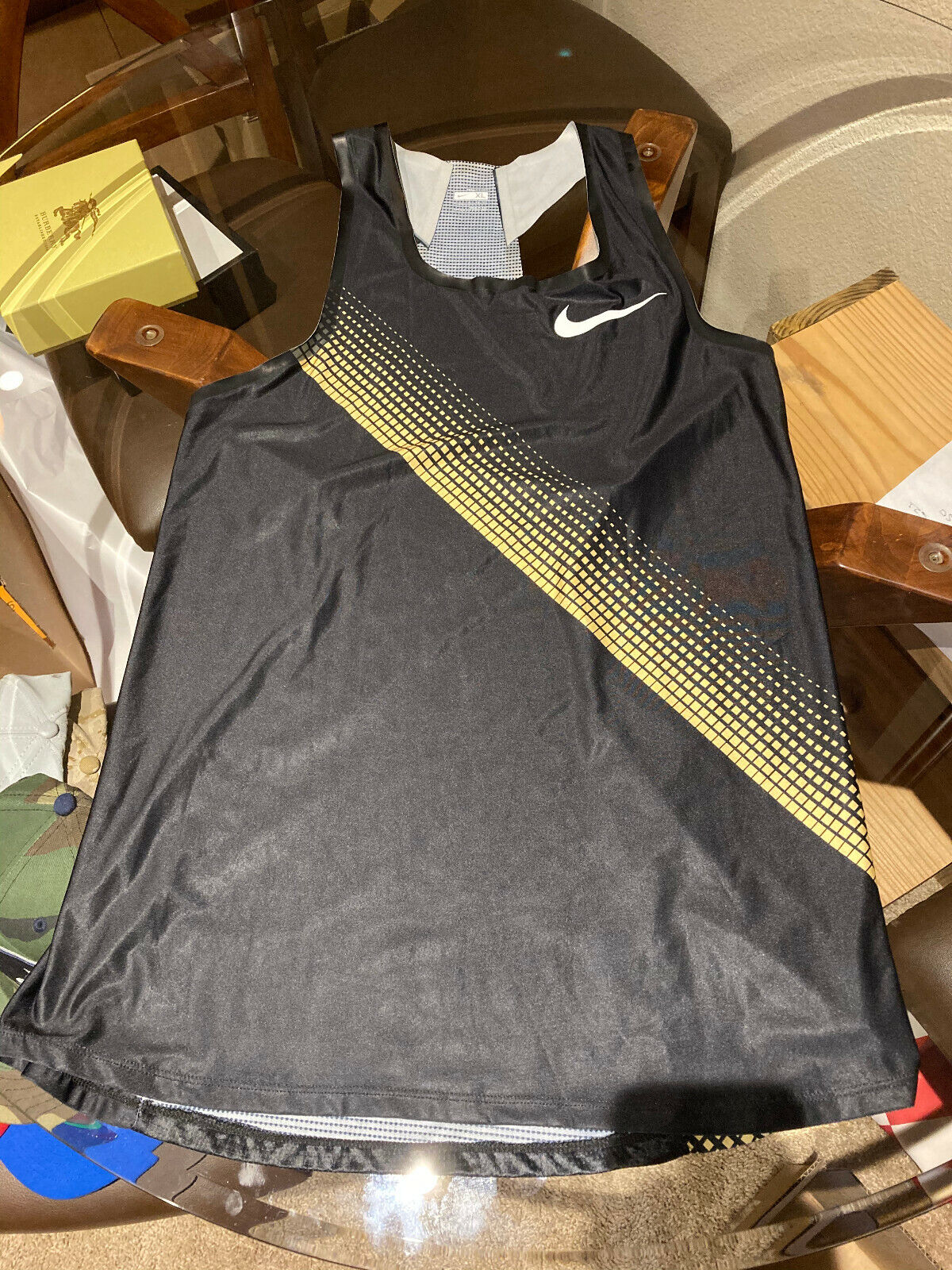 RARE Nike 2010 Gold Medal Pro Elite Track Field Singlet Racing Tape Cut eBay