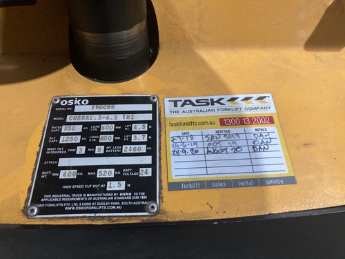 Legless Stacker Counterbalance Forklift Task Sumi Cobra 1.3-4.5 - Picture 4 of 7