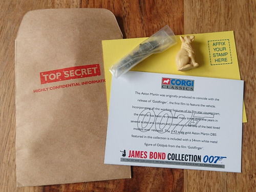 Corgi 04201 James Bond 007 GOLD Aston Martin DB5 & Oddjob Figure Set 1997 1:36 - Picture 2 of 2
