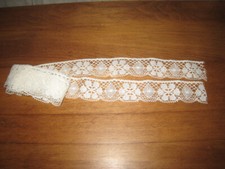 WHITE LACE 2 YARDS 3 1/2", 3/4" WIDE