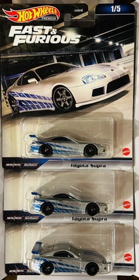 Hot Wheels - Fast & Furious - Toyota Supra - Silver - 2023 Lot Of 3