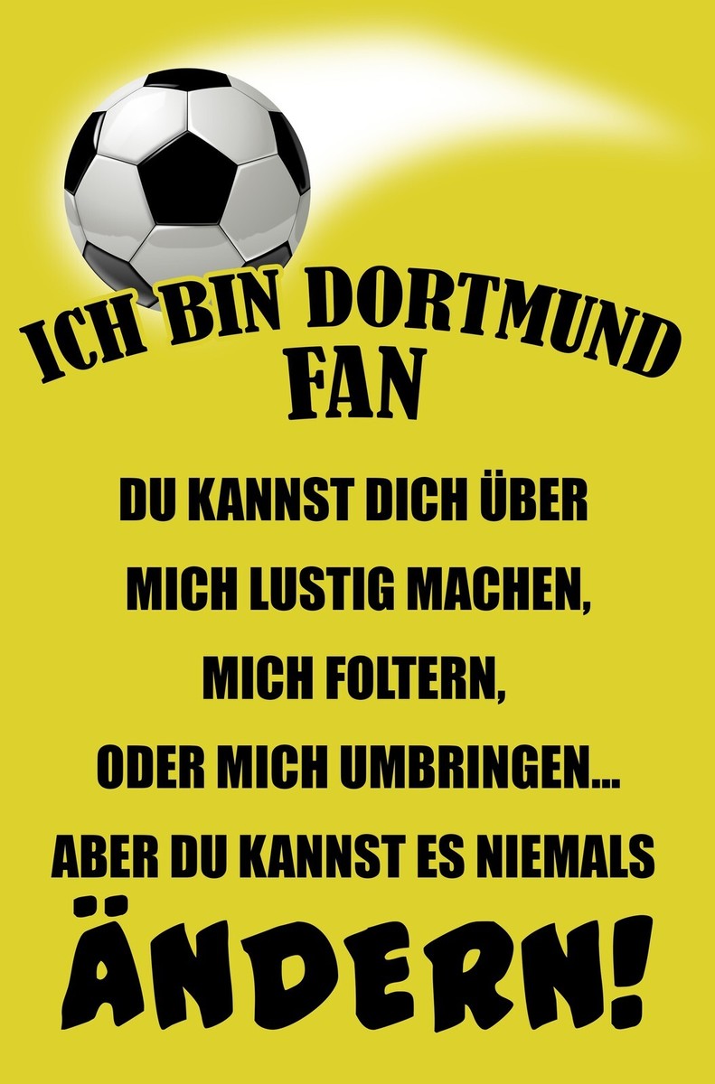 Blechschild \"Ich Bin Dortmund Fan\" – 20x30 Cm, Vintage-Design, Perfekt Als Geschenk Oder Deko