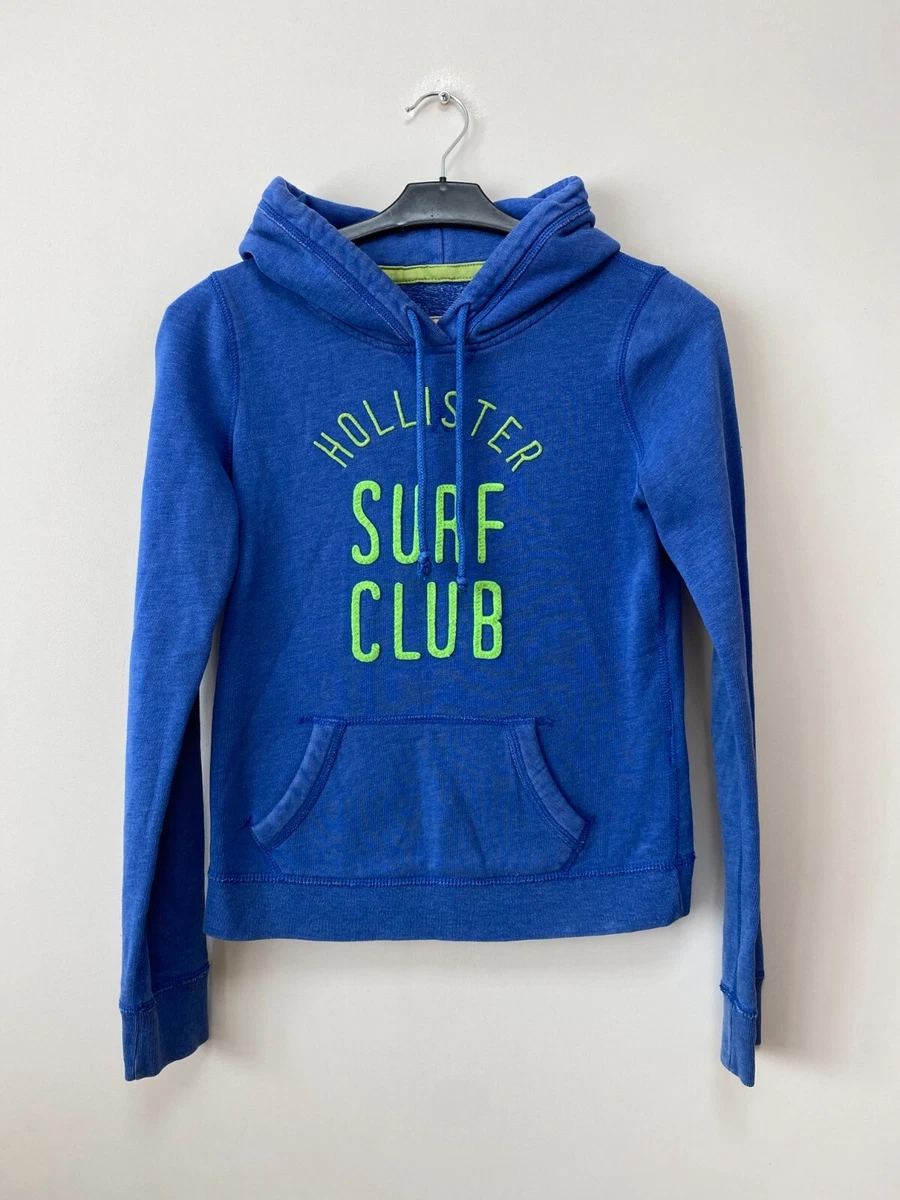 Hollister Women s Surf Club Blue Hoodie Jumper Size XS