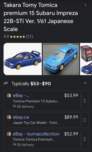 Hot Wheels 8 Pc Subaru Impreza 22B STi-version New Treasure Hunt Zamac Tomica 15 - Picture 11 of 11