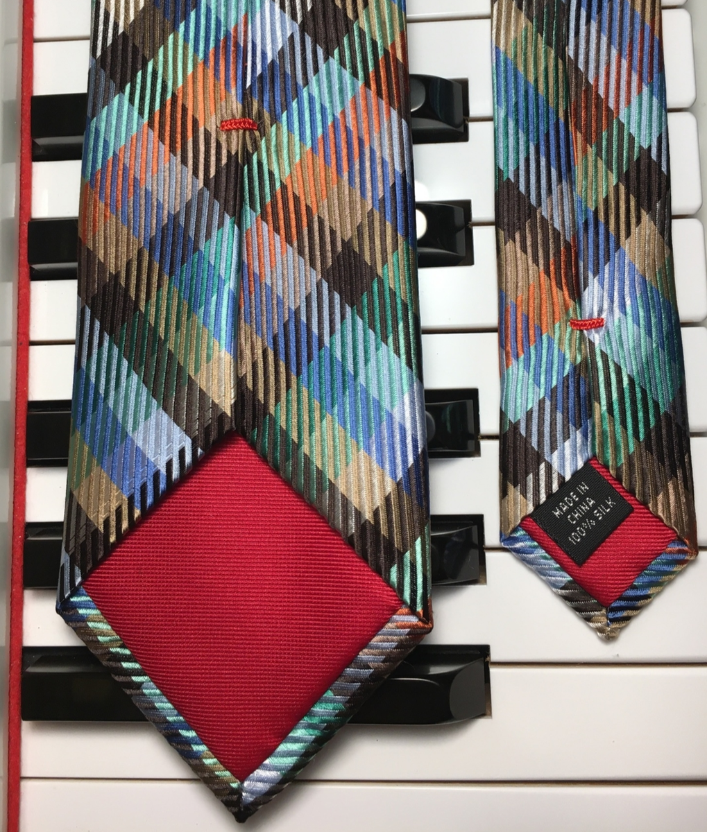 NICK CANNON Bright Pleasing Palette Multicolored Posh Plaid Slim