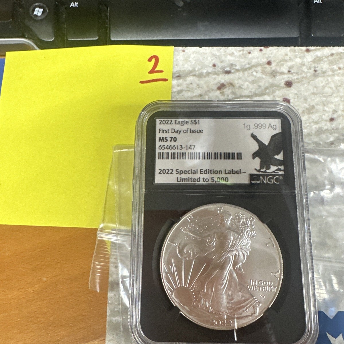 2022 silver eagle ms70 First Day Of Issue 2022 special edition