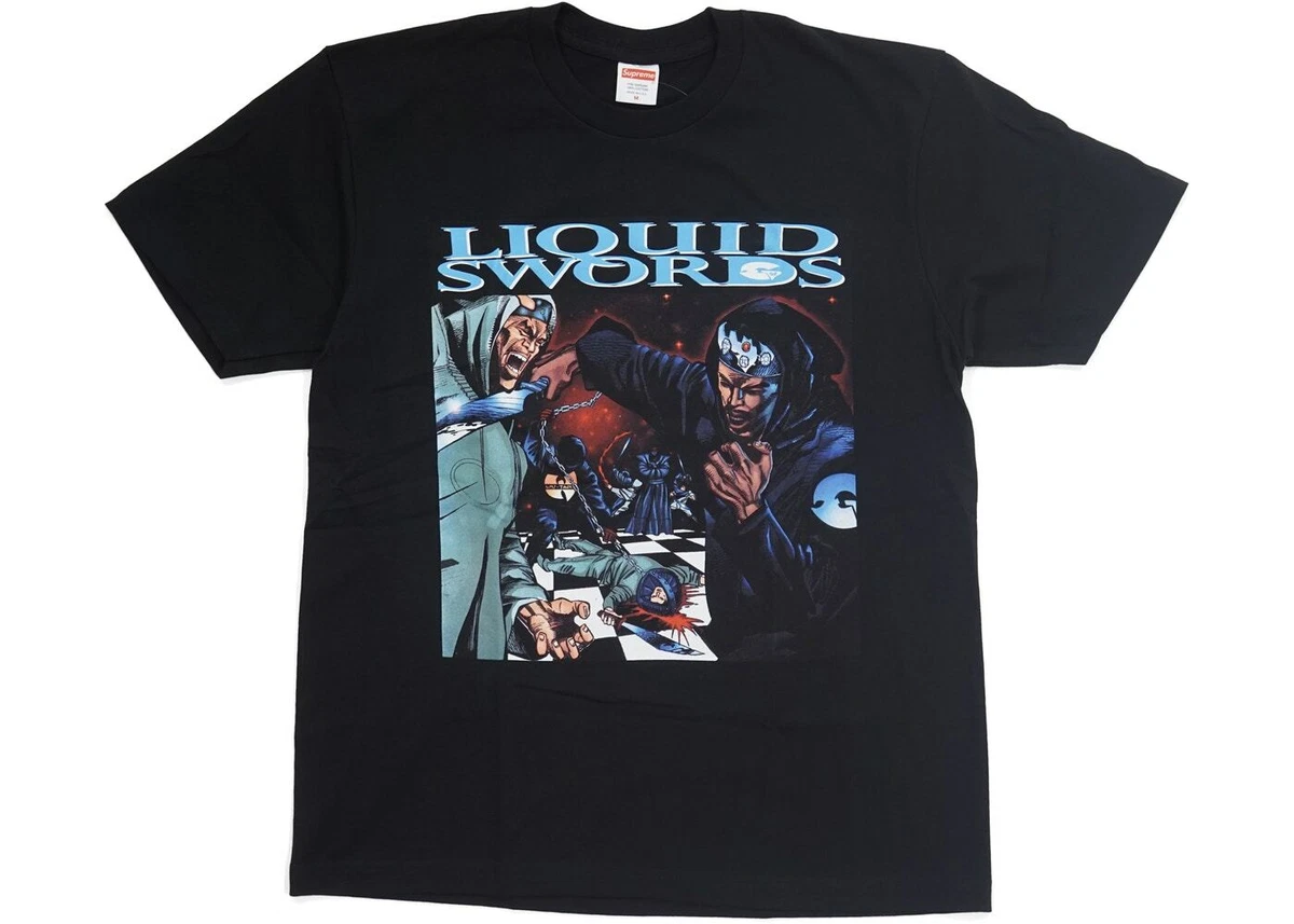 Supreme NYC x The Gza Genius Liquid Swords T shirt Tee Black Wu Tang Rza S