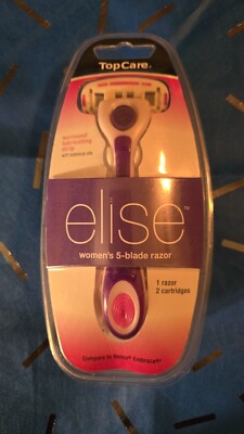Top Care Elise Women's 5-blade Razor 2 Cartridges Compare to Venus Embrace