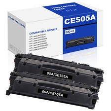 2 PK Black CE505A Toner Cartridge for HP 05A LaserJet P2030 P2035n P2055dn P2050
