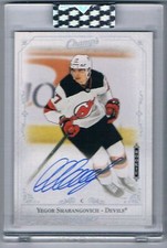 2020-21 UPPER DECK CLEAR CUT ROOKIE CHAMP'S AUTO YEGOR SHARANGOVICH NEW JERSEY