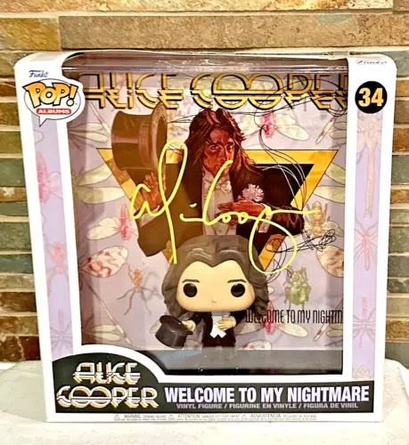 Alice Cooper Signed Welcome To My Nightmare Funko Beckett BAS Witness Autograph