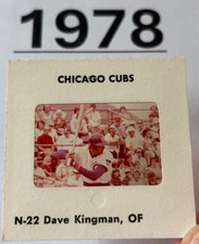 DAVE KINGMAN 1978 MLB BASEBALL TV MEDIA SLIDE CHICAGO CUBS