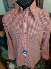 VTG 1960s Rob Roy Shirt Boy's 20 Men's Size S Checked Cotton Blend Button Down