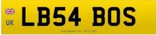 LB PRIVATE NUMBER PLATE LB54 BOS CHERISHED REGISTRATION LB INITIALS BOSS REG