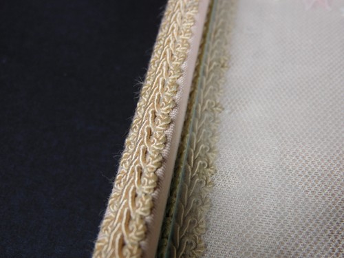 The Ultimate Breakfast Tray Pink Fabric Covered Wood w Glass over Ribbon & Lace - Picture 4 of 9