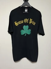Vintage House Of Pain Shamrock T Shirt Size XL Black 90s Hip Hop Rap Tee