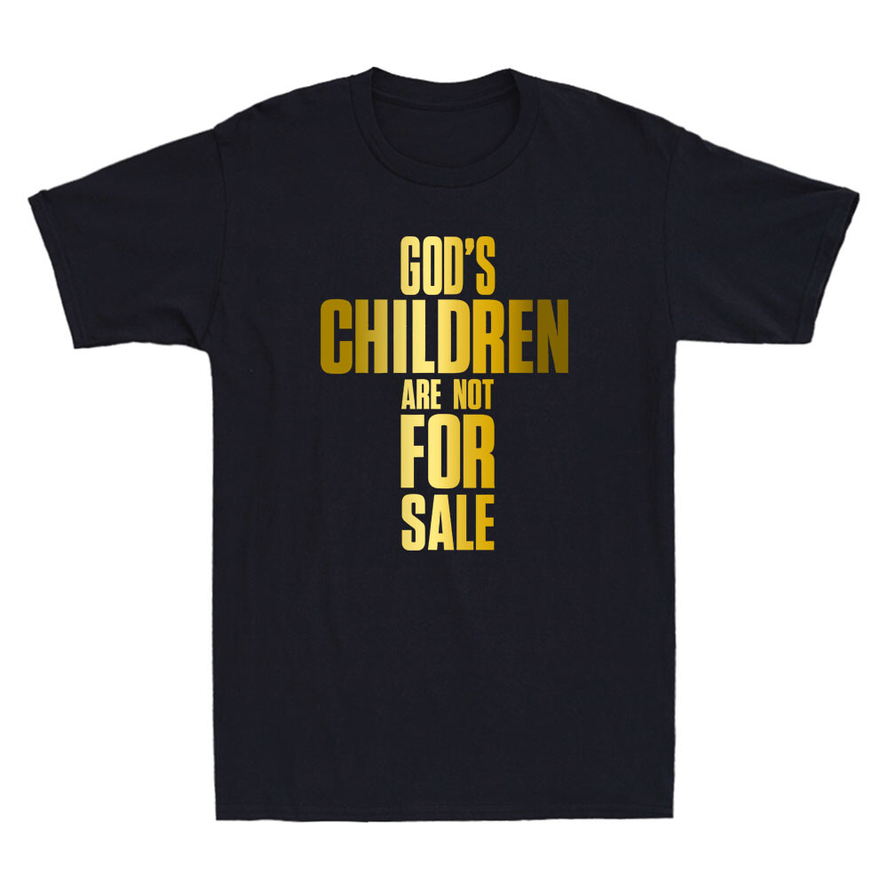 Camiseta para hombre God's Children Are Not For Sale divertida fe cristiana decir cruz