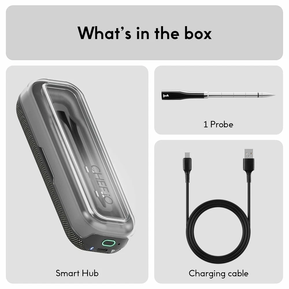 Bluetooth Meat Thermometer with Quad Sensors & Ultra-Thin Probe for Precision Bluetooth Meat Thermometer with Quad Sensors & Ultra-Thin Probe for Precision