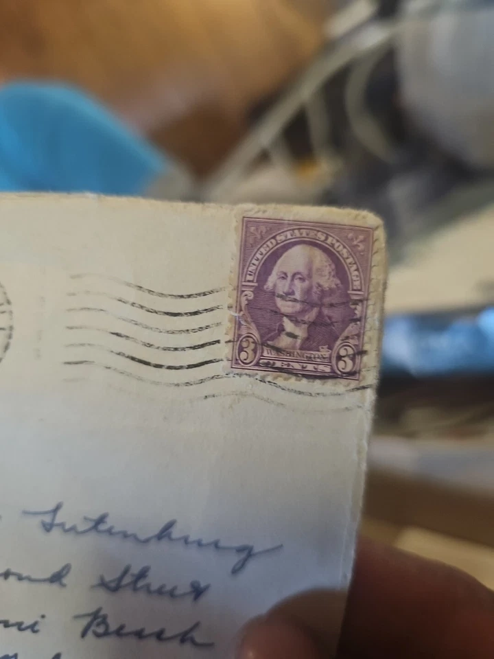 Vintage / Rare George Washington 3 cent purple/violet stamp = = = - Image 3 of 4