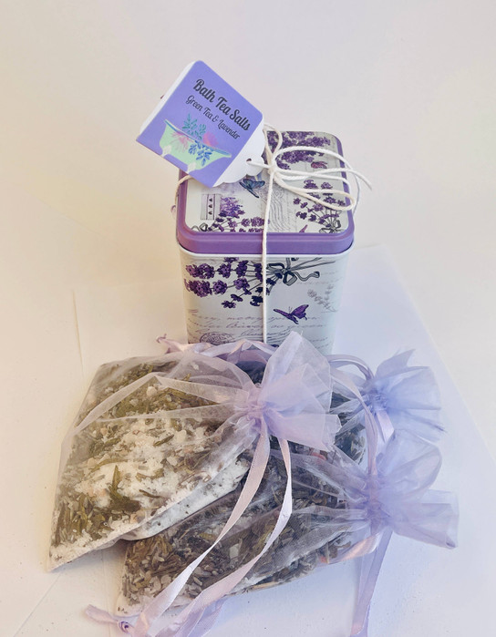 Чайная соль для ванн с зеленым чаем и лавандой