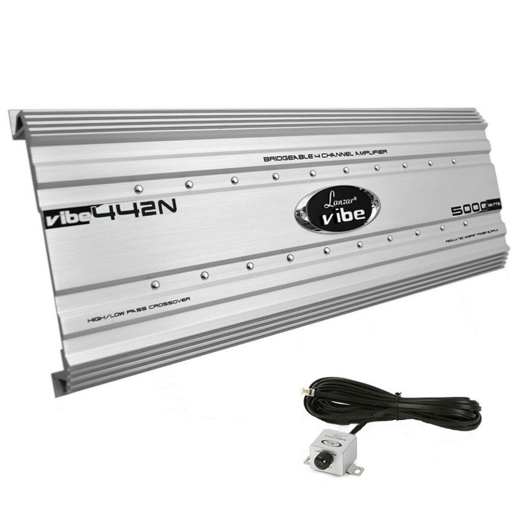 Lanzar VIBE442N Vibe 5000 Watts 4 Channel Mosfet Amplifier