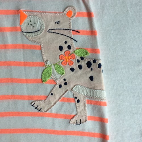 Gap One Piece Size 3 6 Months Leopard Cotton Romper Striped Gapkids Baby Girl - Picture 7 of 12