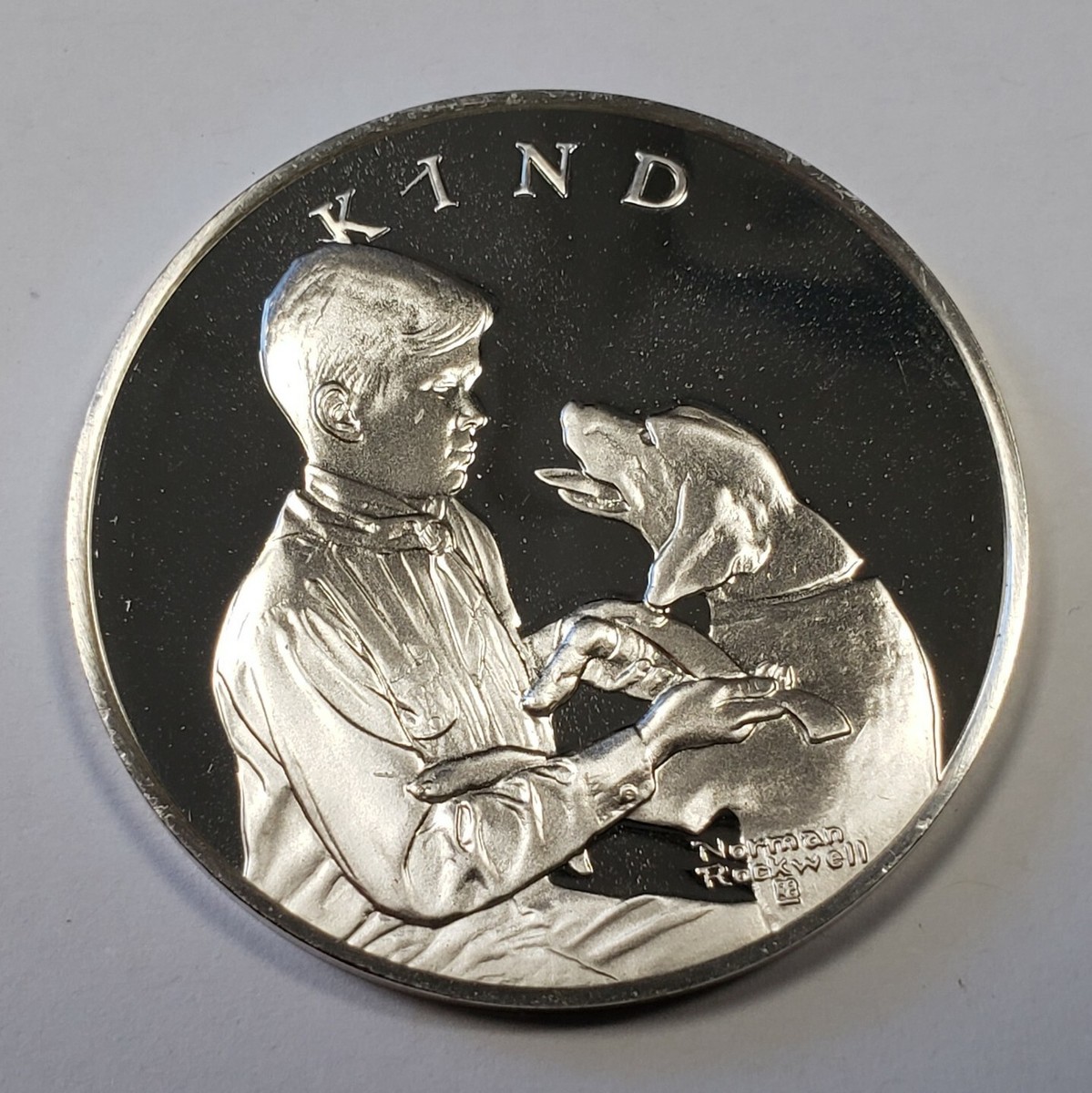 728 oz ASW 925 Silver - Norman Rockwell Boy Scouts Kind - Franklin