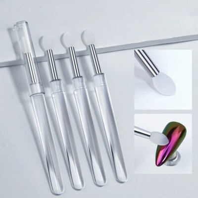 Pigment Applikator für Nägel aus Silikon Nailart Pinsel Tool Nails Glitter Gel