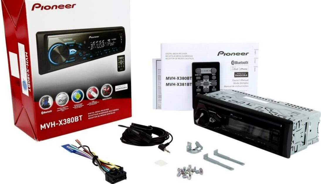 Pioneer MVH-X380BT Bluetooth Media Player iPhone Android AM FM USB