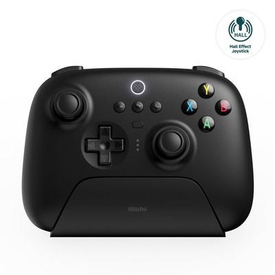 8Bitdo Ultimate 2.4G Wireless Controller Black Hall Effect Joystick Controller
