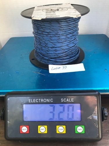 Omni 500 Ft Roll of 14 AWG Stranded Copper Wire THHN Blue with Black Stripe New - Picture 3 of 3