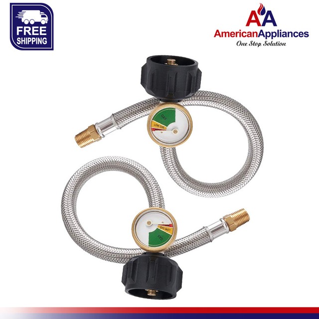 GASLAND 12inch 1/4" NPT RV Propane Hose with Gauge (2Pack) eBay