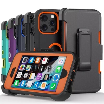 For iPhone SE 6 7 8 Plus Case Phone Cover Shockproof Belt Clip +Screen Protector