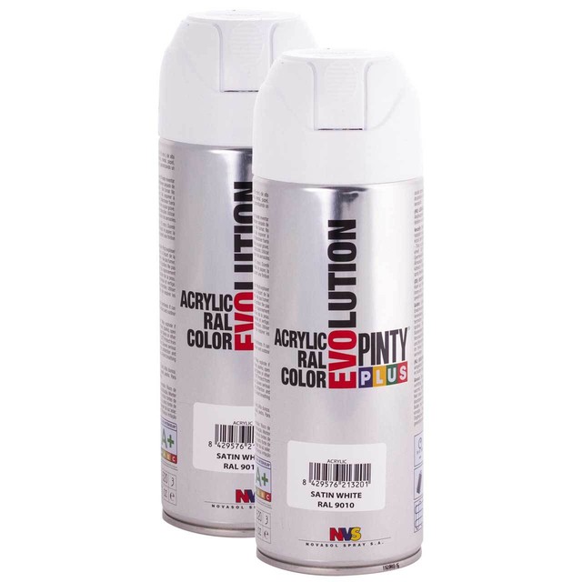 PINTYPLUS Evolution Acrylic Spray Paint RAL 9010 Satin Pure White Case of 6 for sale online eBay
