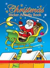 A6 Christmas Sticker Activity Puzzle Books Santas Grotto Stocking Fillers 24 48+