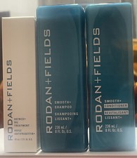 Rodan Fields Smooth Regimen Hair Shampoo Conditioner Defrizz Oil Treatment