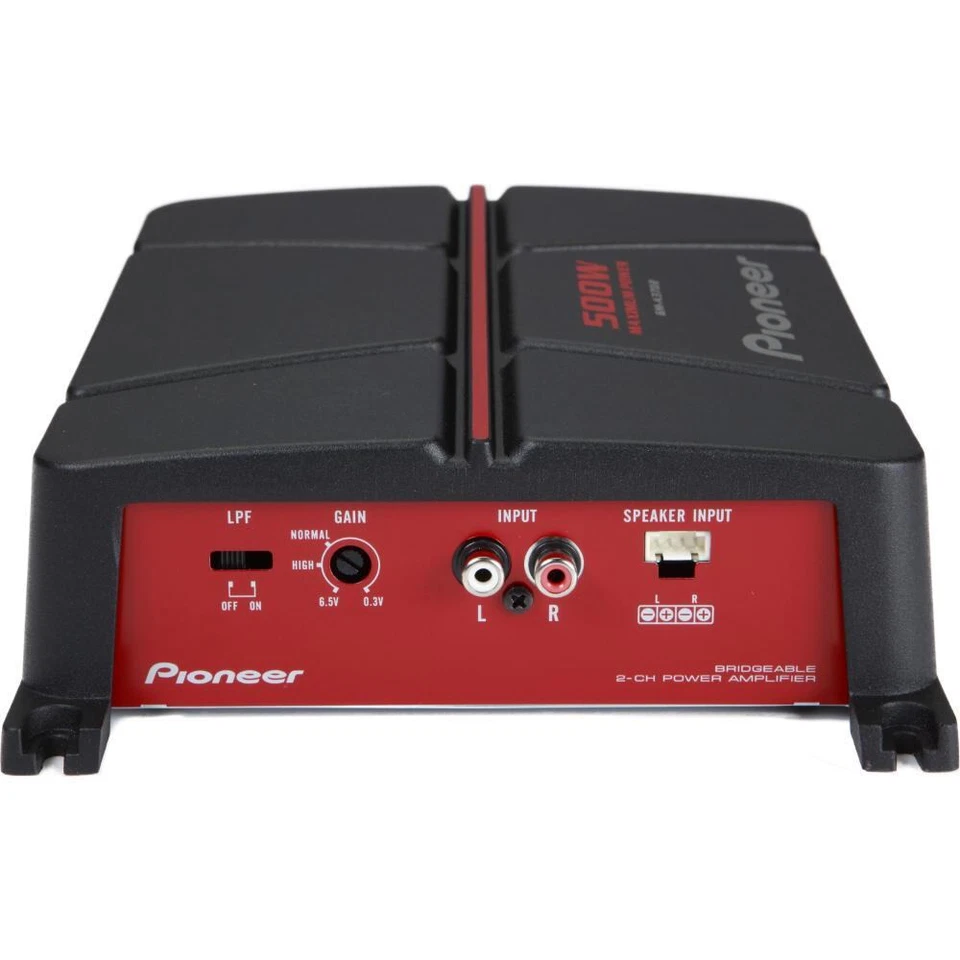 Pioneer GM-A3702 2 Channel Bridgeable Car Audio Speaker Sub Amplifier 190w RMS - Image 3 of 4