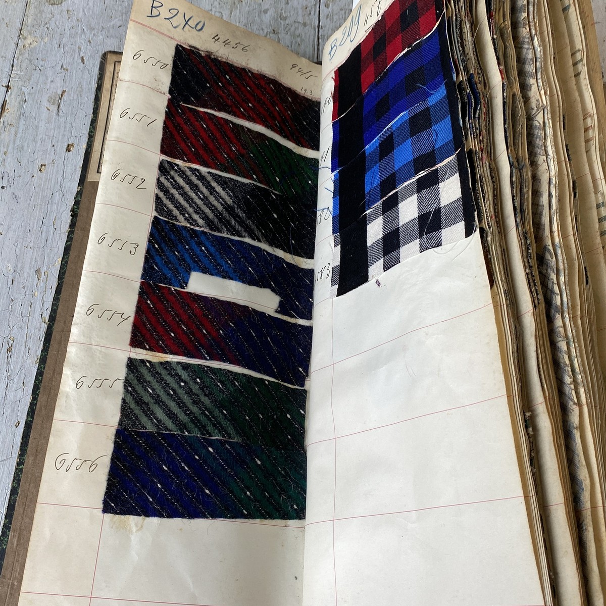 700 antique French Pattern Sample book woven fabric document