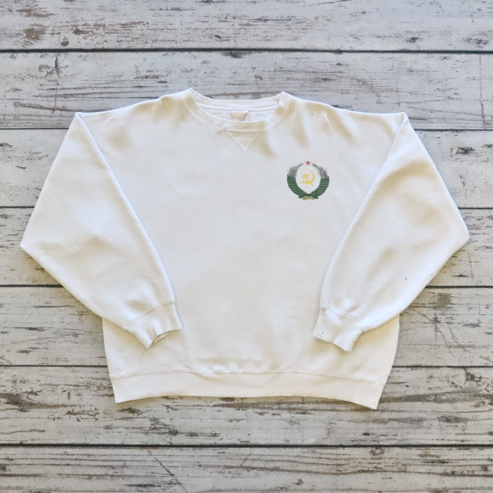 Vintage 90s Soviet Union CCCP Crewneck Sweatshirt Rare image 2
