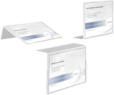 Self Adhesive Label Holder Acrylic Price Tag Displays Sign Holder L-Shape Table 