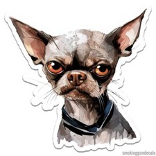 Chihuahua Dog, Vinyl Decal Sticker, Indoor Outdoor, 3 Sizes, 12235