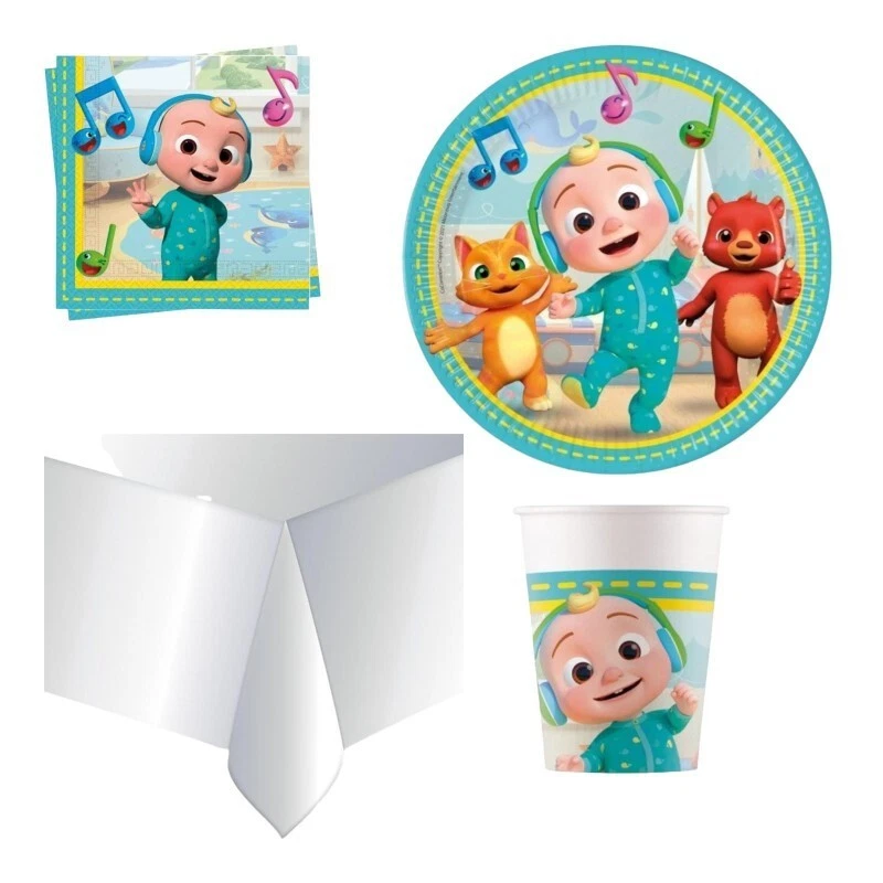 Kit compleanno Bambini a Tema Cocomelon Disney per 16 Persone  con balloon box - Immagine 3 di 4